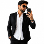 Men's Black Slim Fit Two-Piece Formal Suit