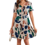 Short One Piece A-Line Midi Dress