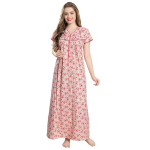 Women's Cotton Printed Feeding Nursing Maternity Nighty