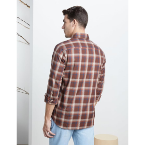 Pure Cotton Men's Checkered Casual Shirt