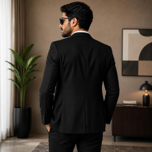 Men's Black Slim Fit Two-Piece Formal Suit