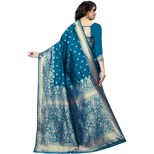 Women's Pure Soft Silk Saree With Blouse Piece For Wedding