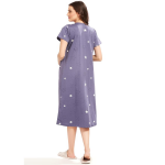 Women Cotton Printed Maternity Nursing & Feeding Relaxed Fit Nighty