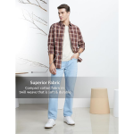 Pure Cotton Men's Checkered Casual Shirt