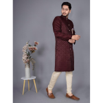 Fashion Mens Ethnic Wear Indo Western Kurta Pyjama Set