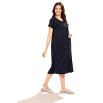 Women's Cotton Floral Calf Length Maternity Nighty