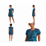 Women's Cotton A-Line stripe Mini Dress for Women